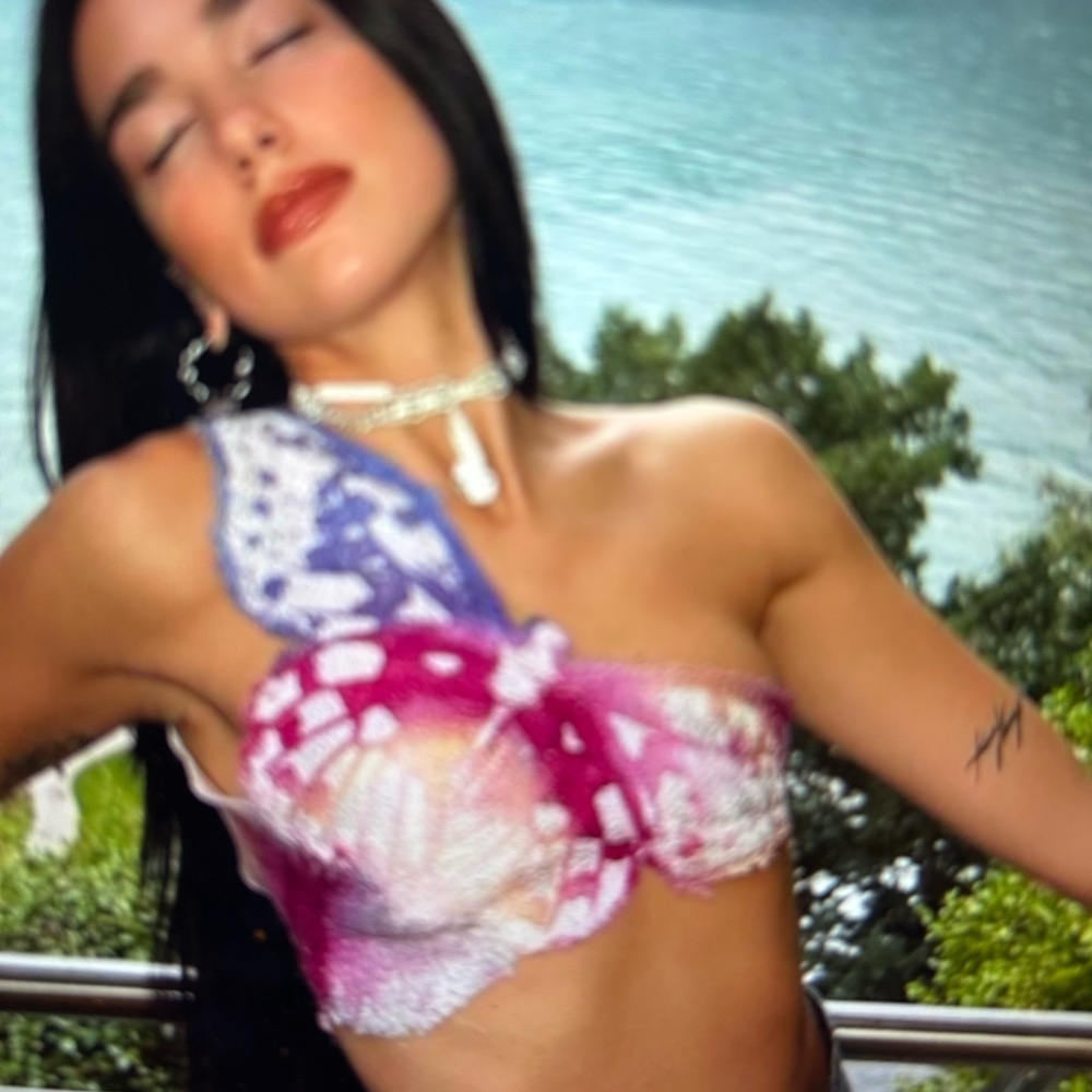 Masha Popova Butterfly Crop Top Brand New Festival and Rave Season!  Dua Lipa
